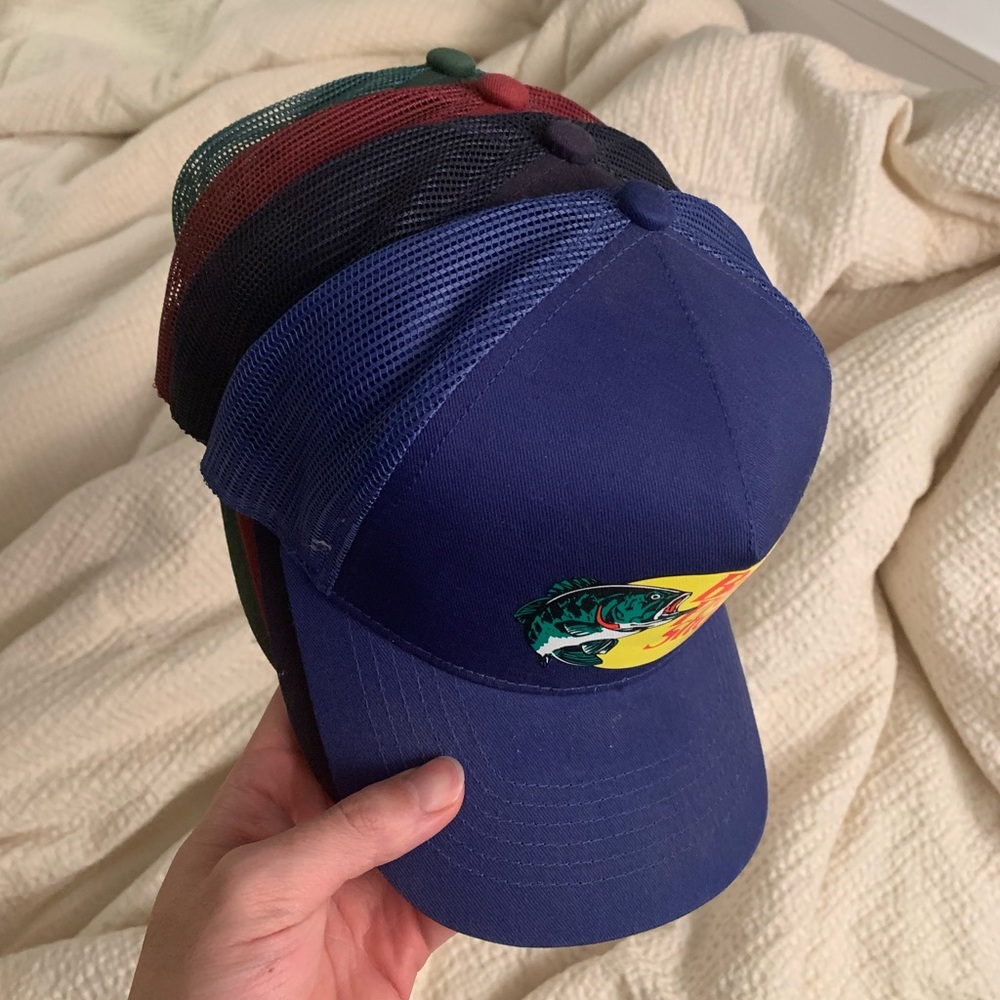 Bass Pro Shops Trucker Hats (4 - Blue, Black, Red, Green)